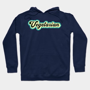 Retro Vegetarian Graphic Logo Hoodie